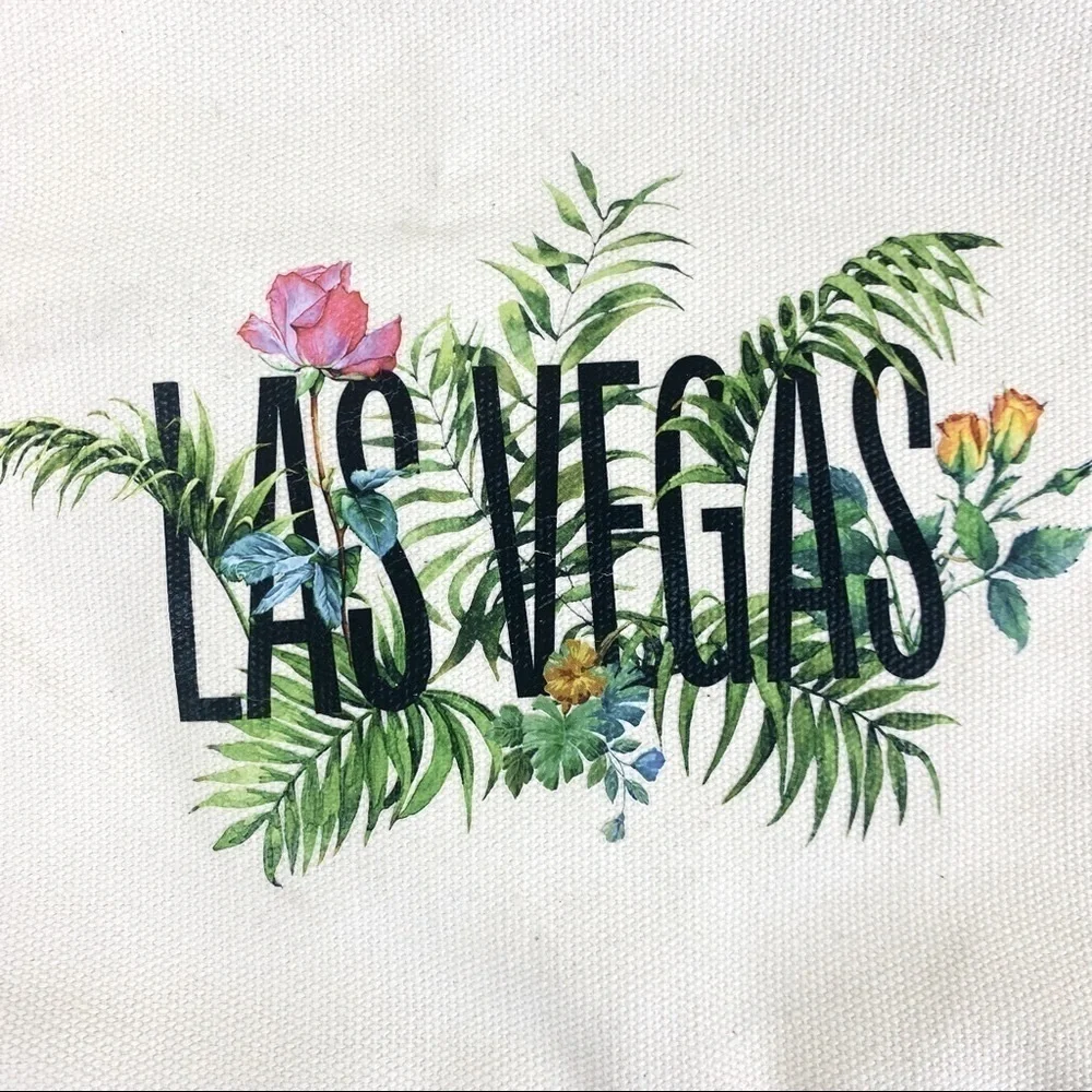 Las Vegas Tropical Garden Cosmetic/Travel Bag 10.5” x 7.5”